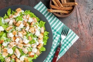 Chicken Caesar Salad with Parmesan Crisps